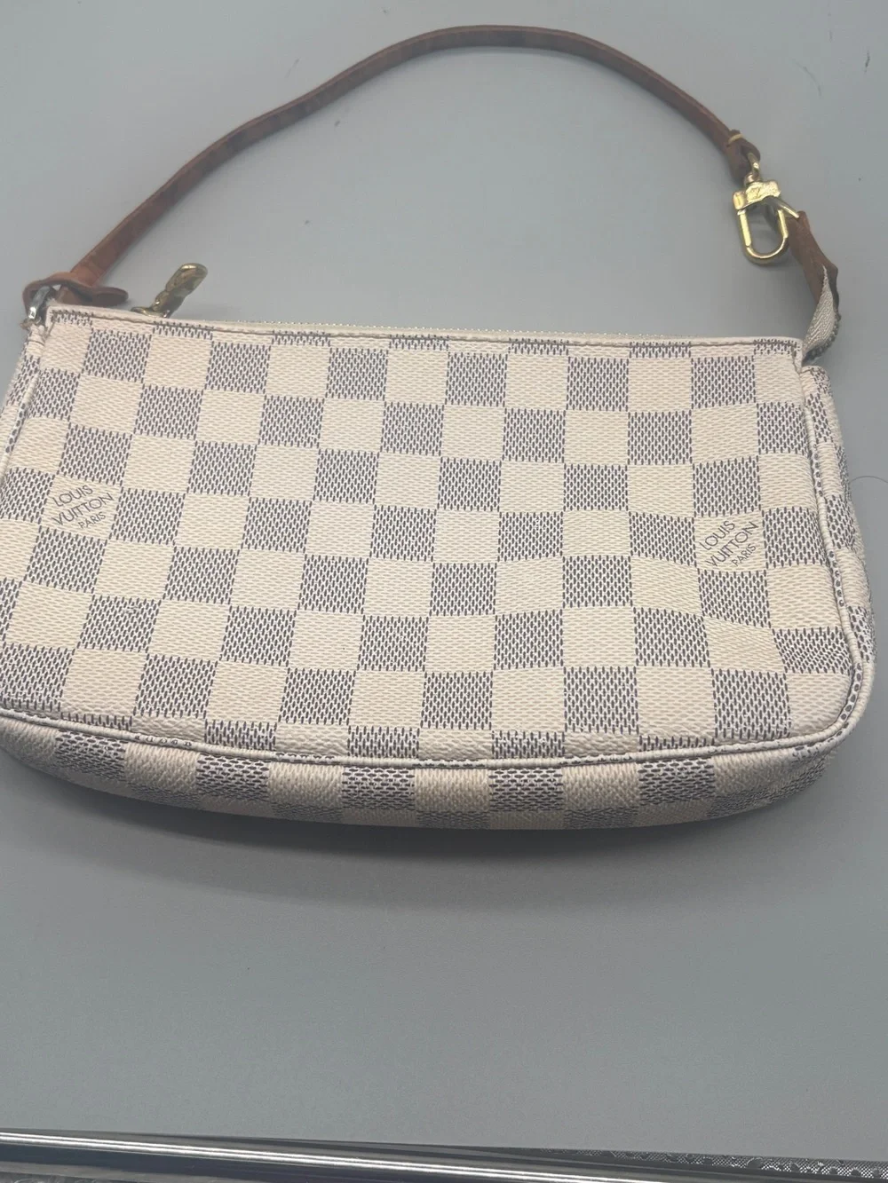 Louis Vuitton Pochette Accessoires Damier Azur Shoulder Bag